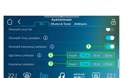 Işık senaryosu ayarları
