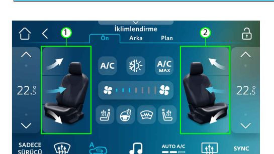 İklimlendirme ekranı