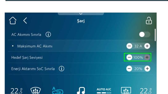 Şarj ayarları