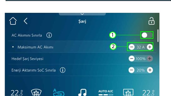 Şarj sınırı ayarı