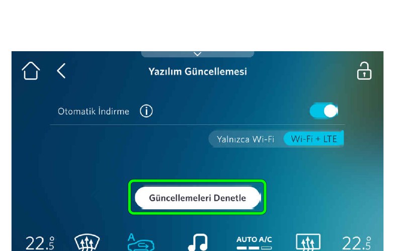 Güncellemeleri Denetle düğmesi